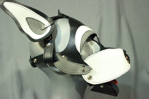 Husky style Pup Hood in Grey and White