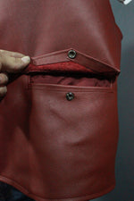 Burgundy Leather Western Style Vest