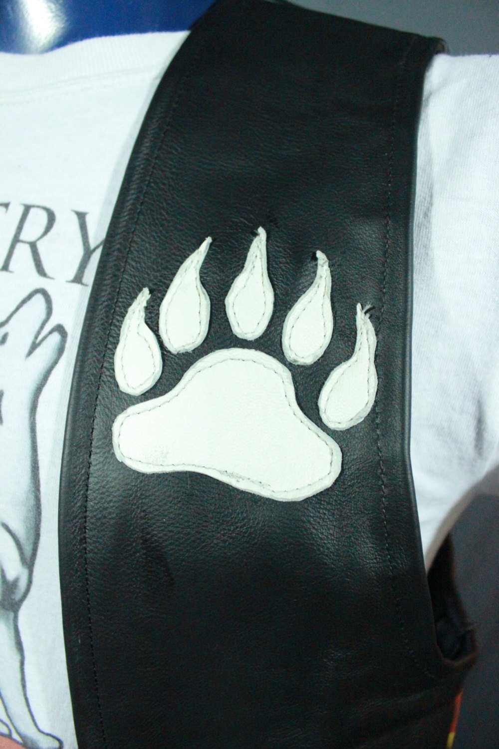 Hand Made Leather Bear Pride Vest