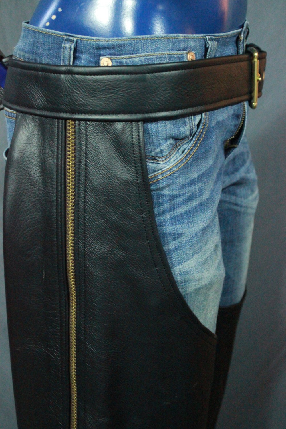 Black Leather Chaps