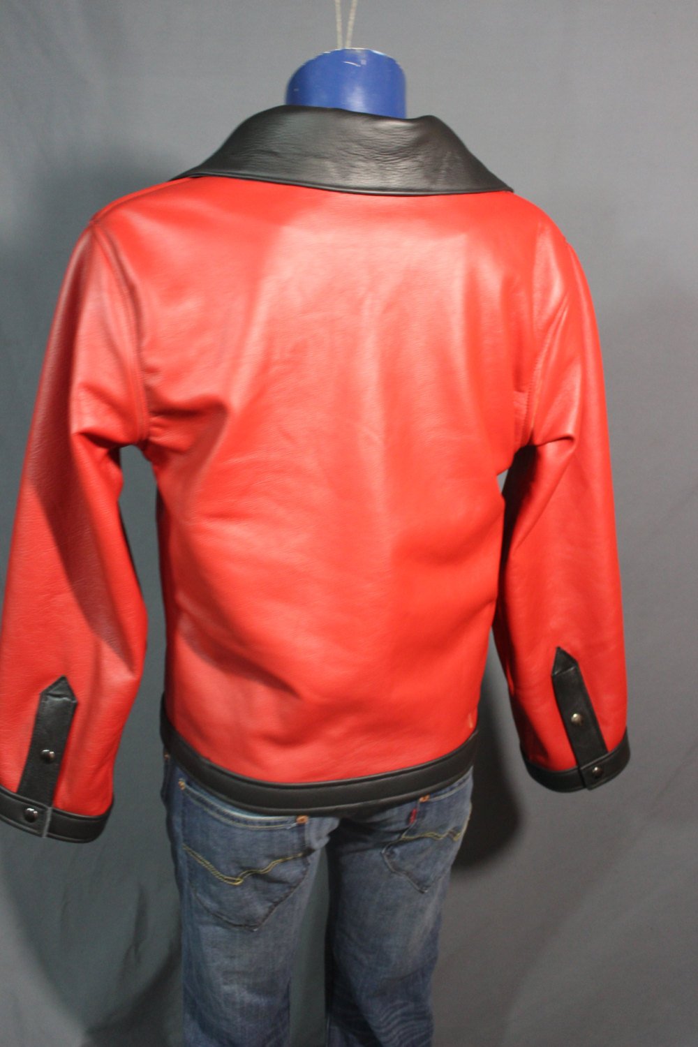 Our Biker Jacket in Billiant Red!