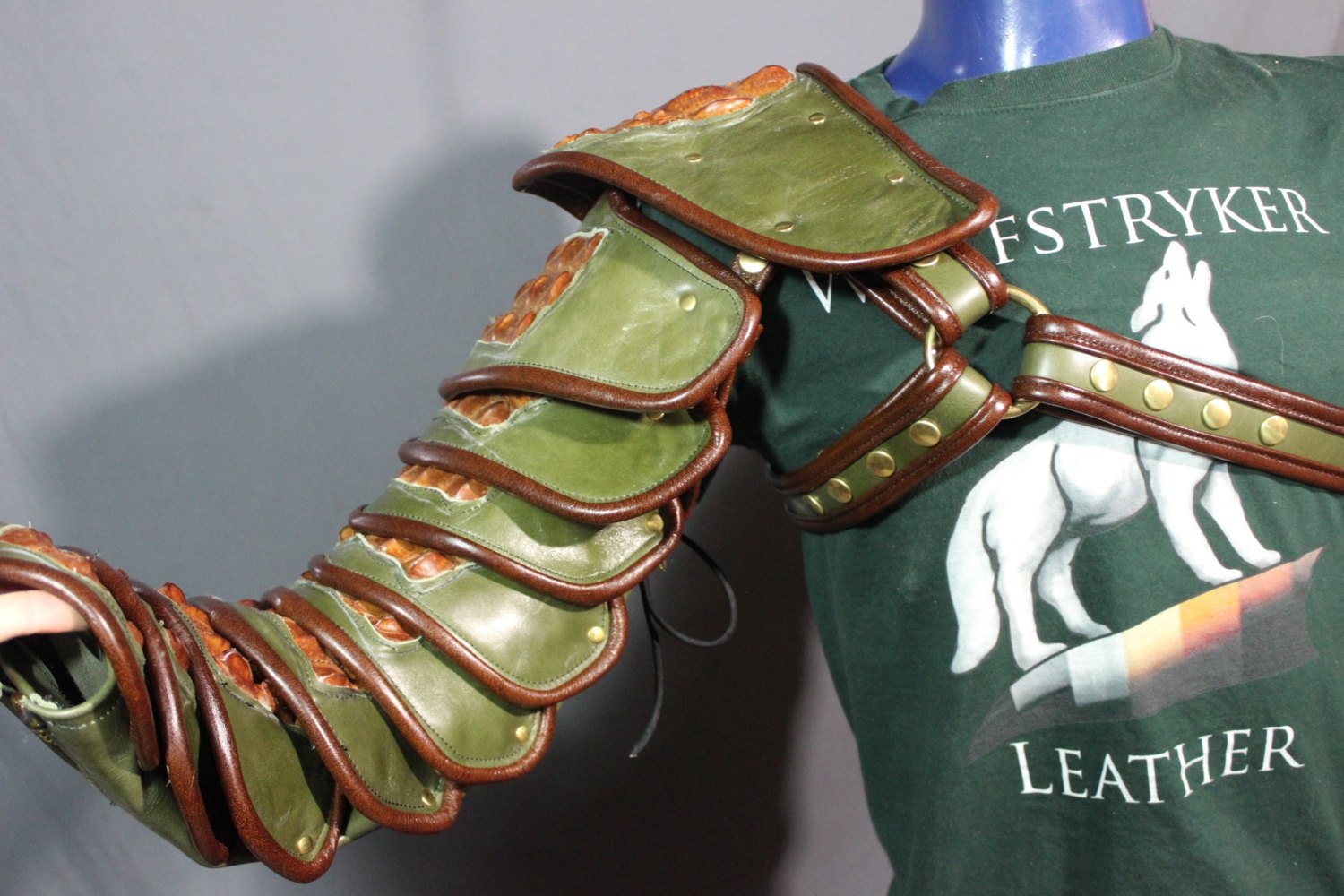 Olive and Cognac Arm Armor