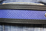 Ultra Durable Two Tone Snakeskin belt in BLUE