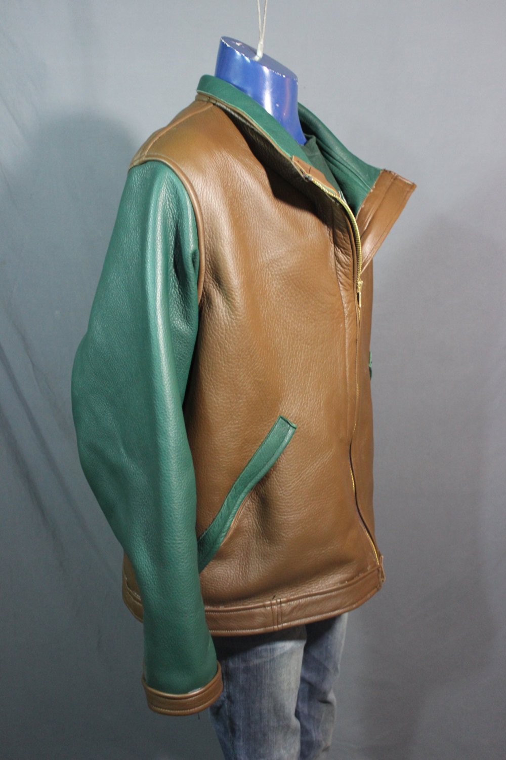 Our Bomber Jacket in Brown and Green ELK!