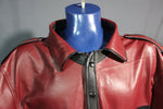 Sir Tom Matt's Collection - Leather Dress Shirt in Red and Black