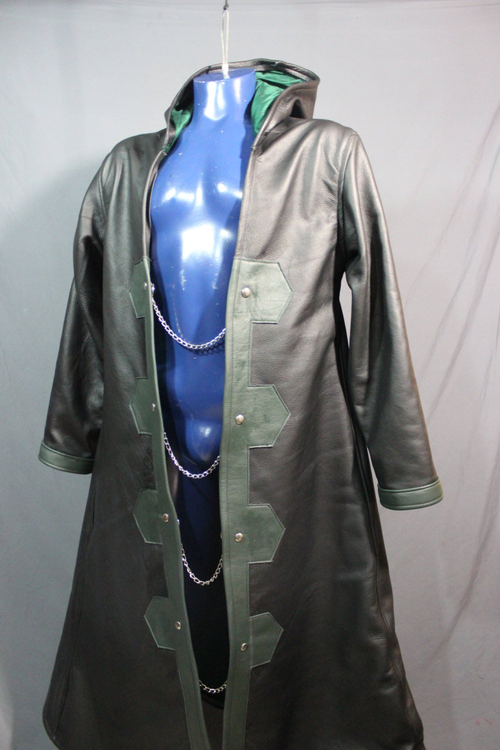 Sir Tom Matt's Collection - Leather Cape with Silk Lining