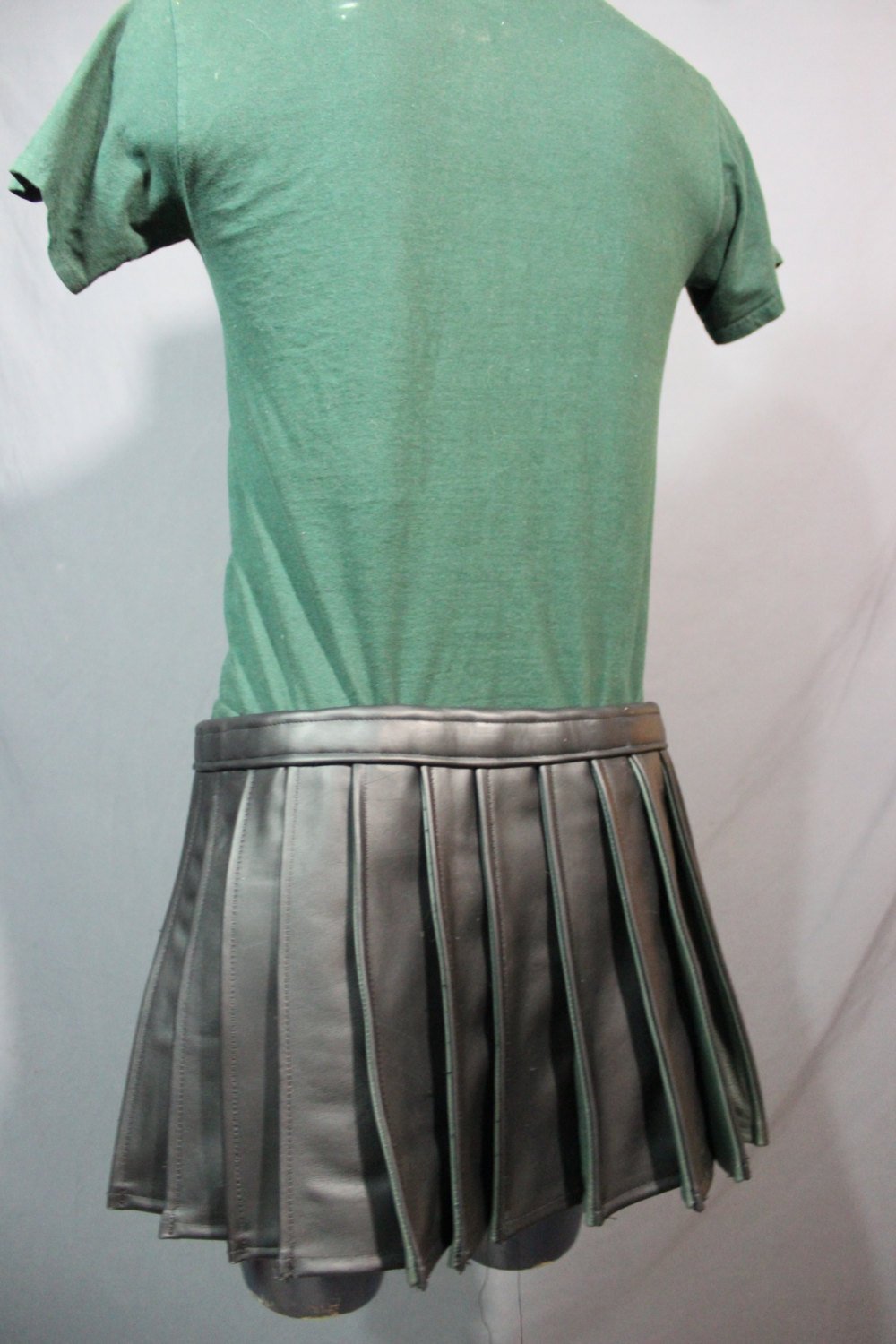 Pleated Leather Kilt - Short Version