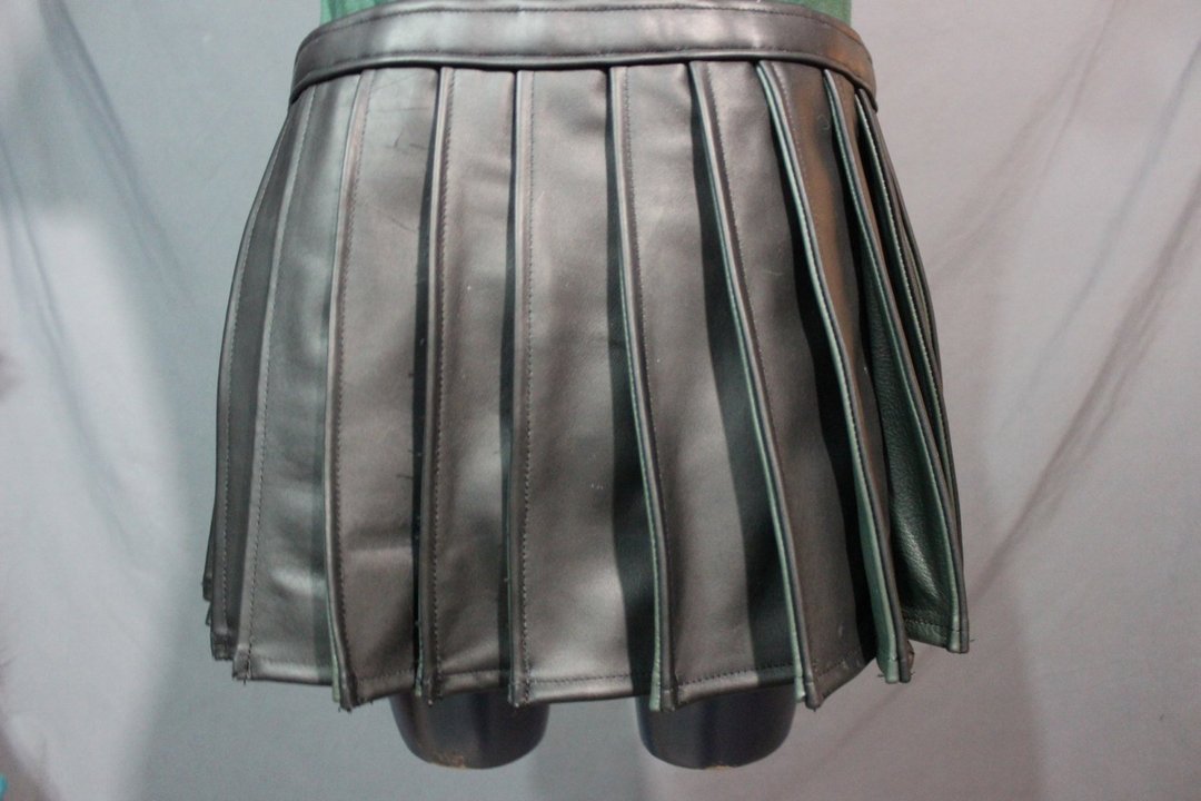 Pleated Leather Kilt - Short Version