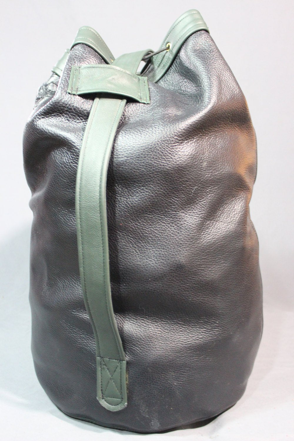 Leather Canister Duffel Bag