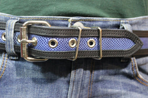 Ultra Durable Two Tone Snakeskin belt in BLUE