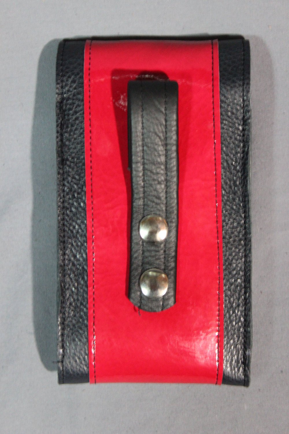 Leather Phone Case with Patent Leather Highlight