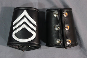 Wrist Bracer with Military Insignia - PAIR of Bracers.