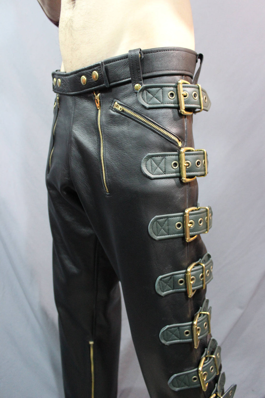 Sir Tom Matt's Collection - Double Zip Buckle Pants