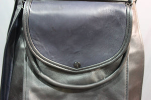 Two Tone Leather Sporran with Gunmetal Hardware