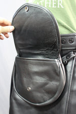 Two Tone Leather Sporran with Gunmetal Hardware