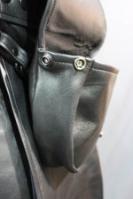 Two Tone Leather Sporran with Gunmetal Hardware