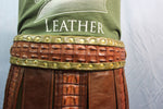 Amazing Cognac Frond Style Kilt with Croc Highlights