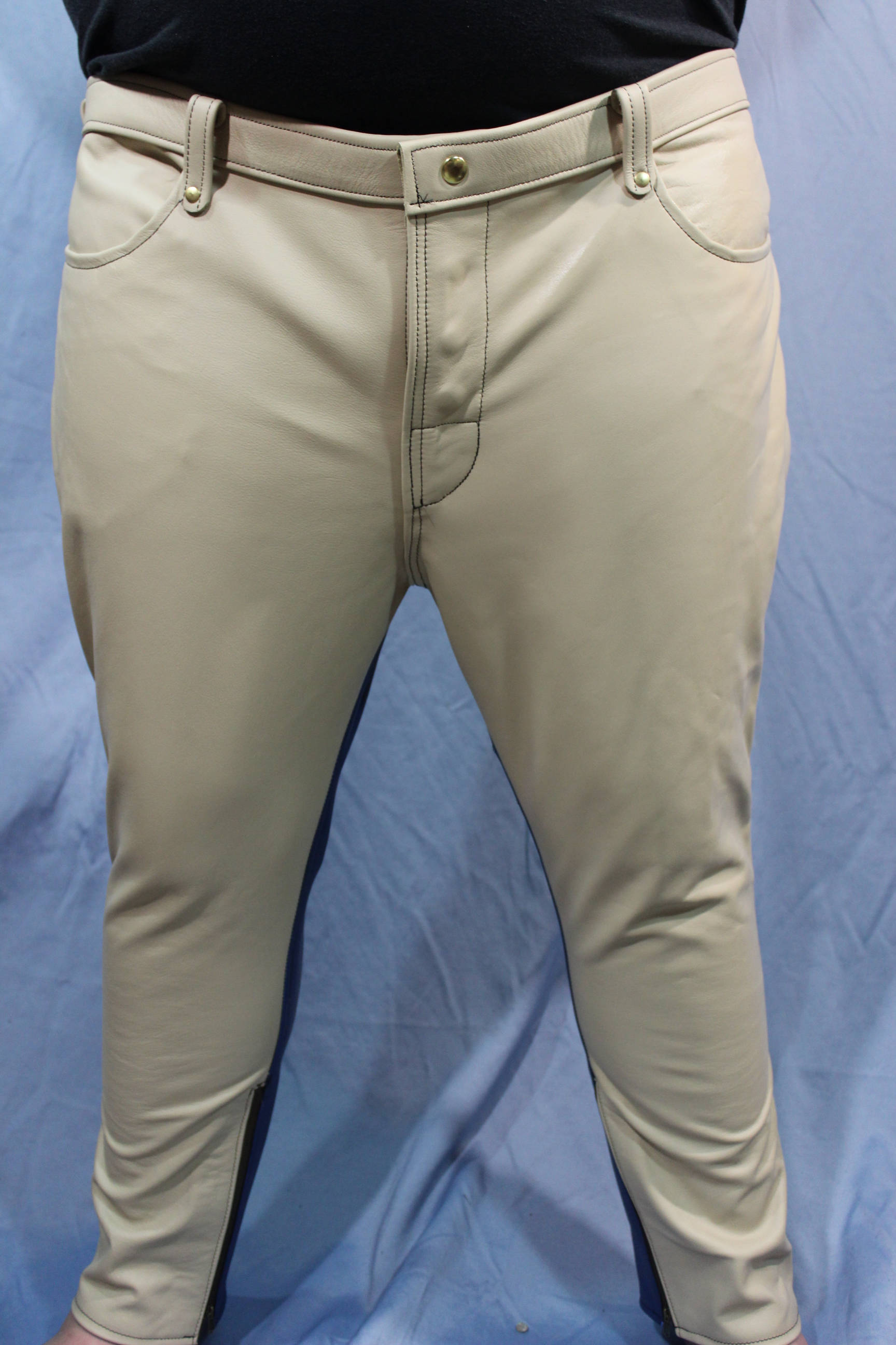 Sir Tom Matt's Collection - Blue and Cream Saddle Pants