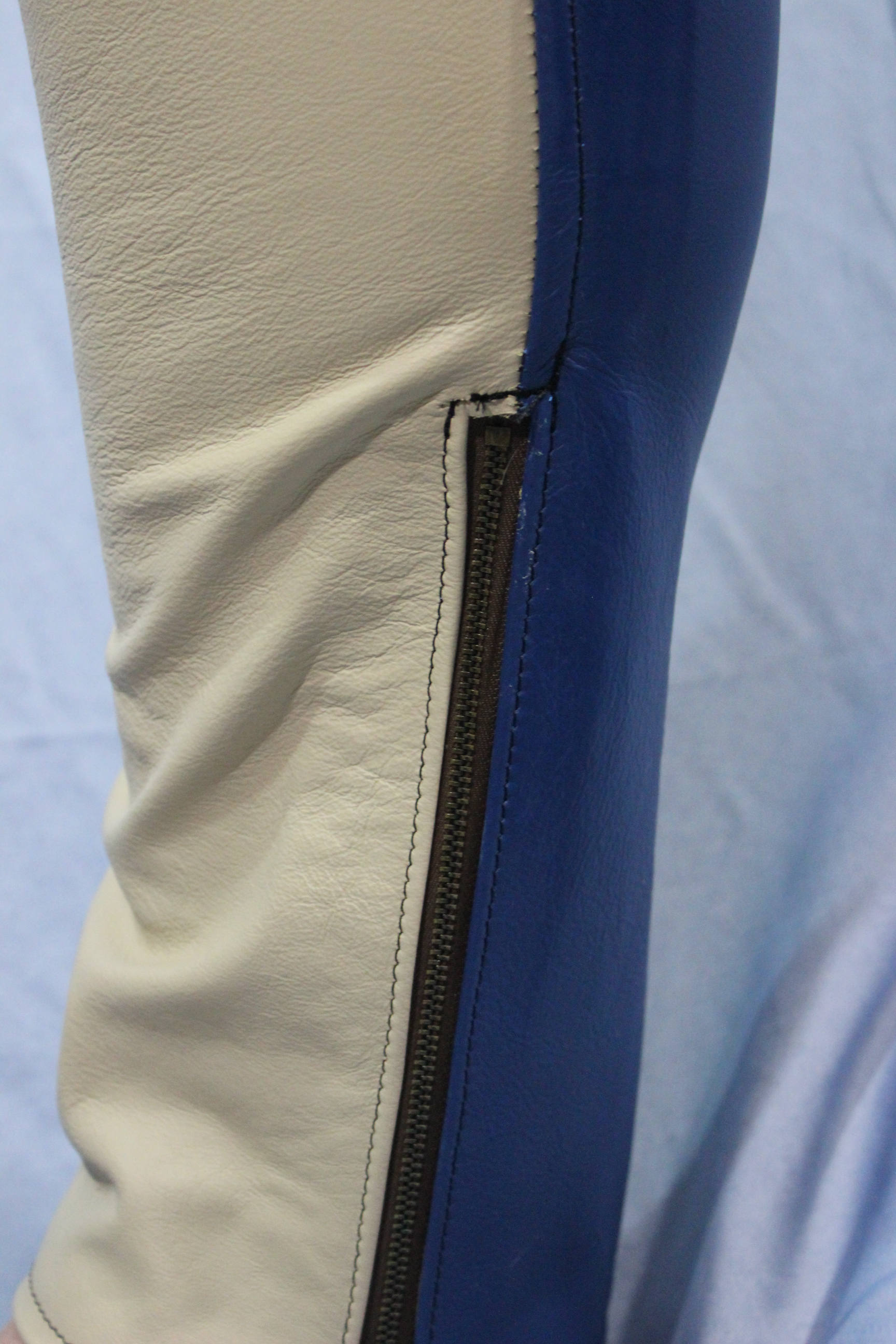 Sir Tom Matt's Collection - Blue and Cream Saddle Pants