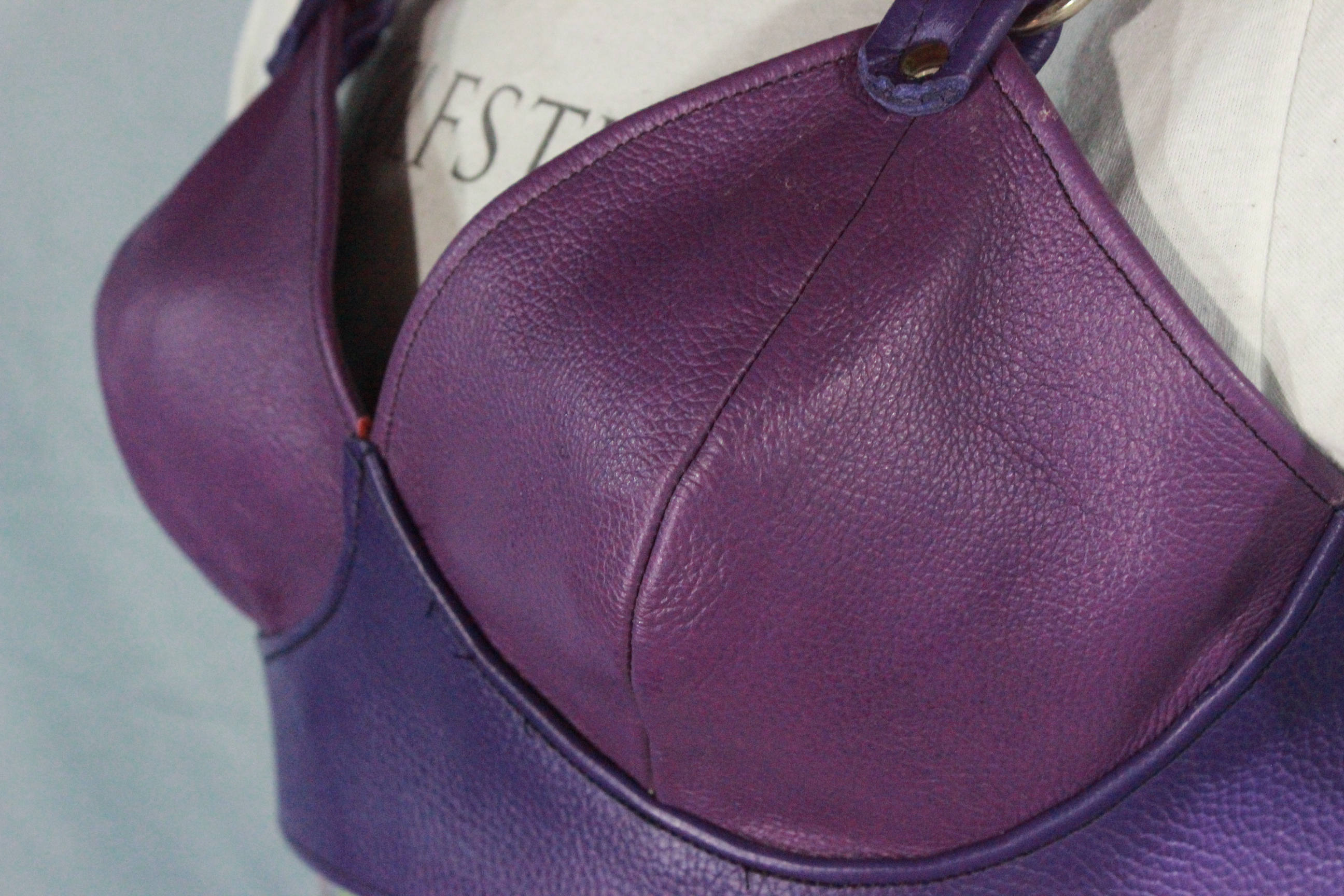 Anything BUT Basic! Our PURPLE PRINCESS edition of our leather Bra!