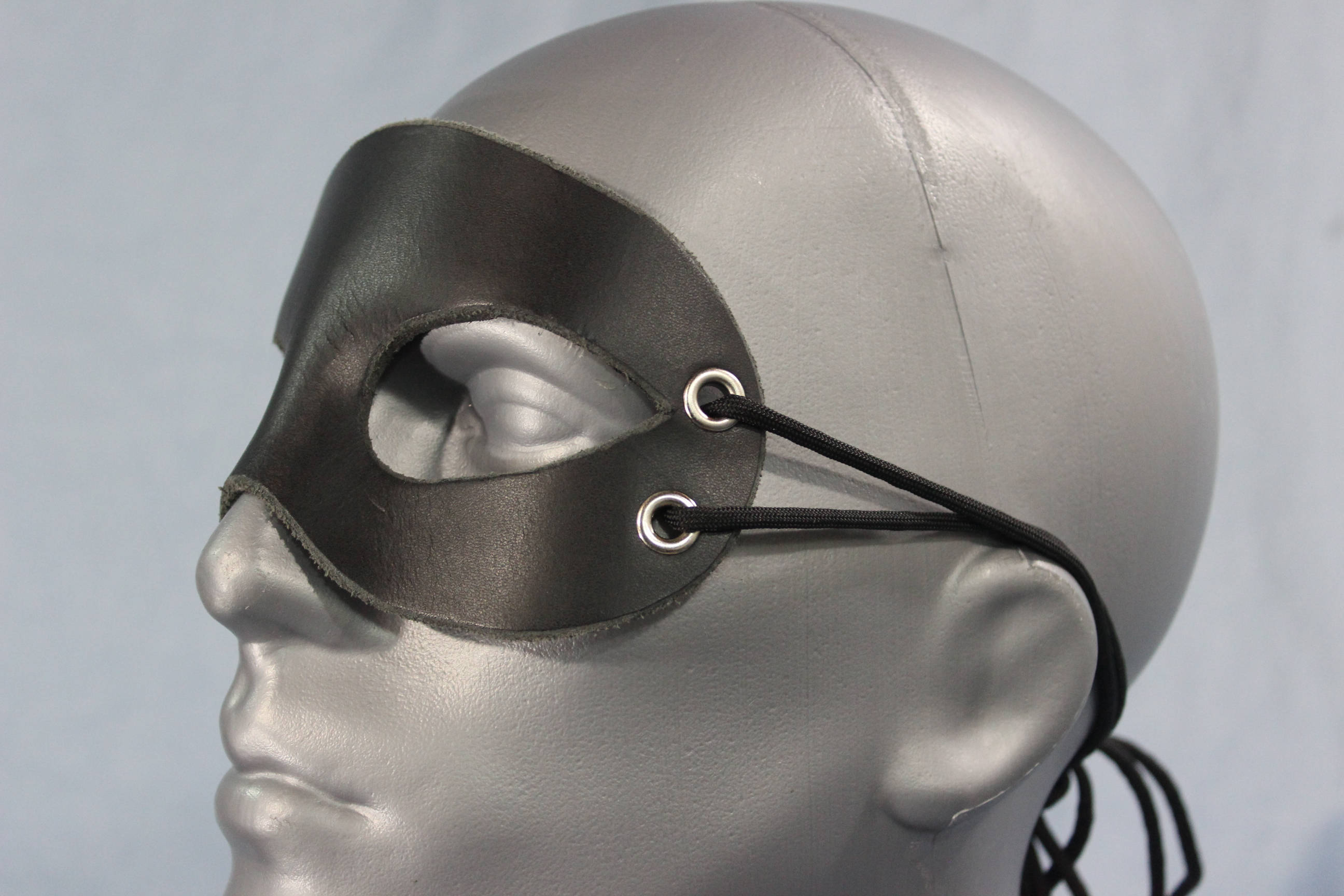 Simple black leather mask