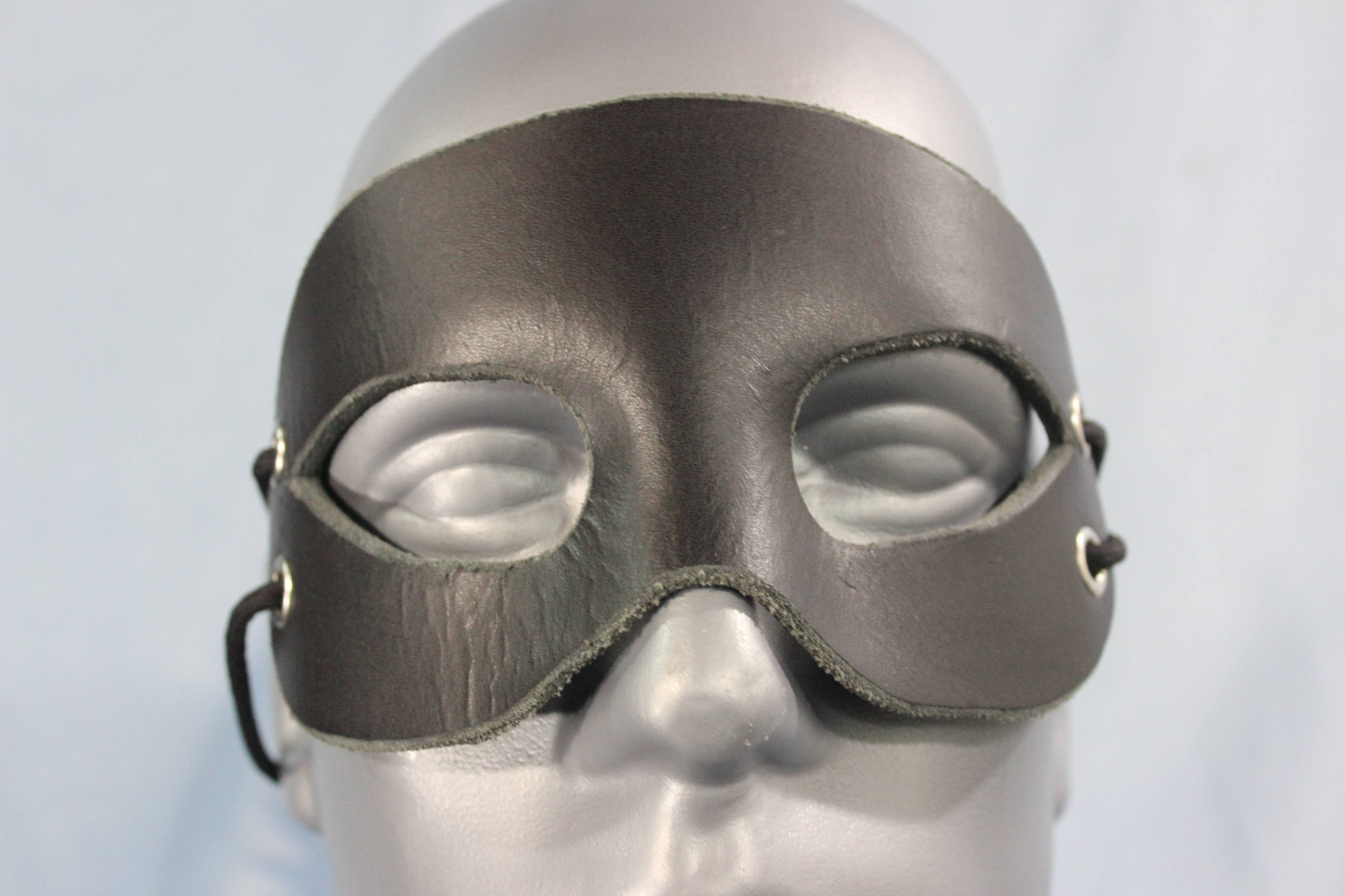 Simple black leather mask