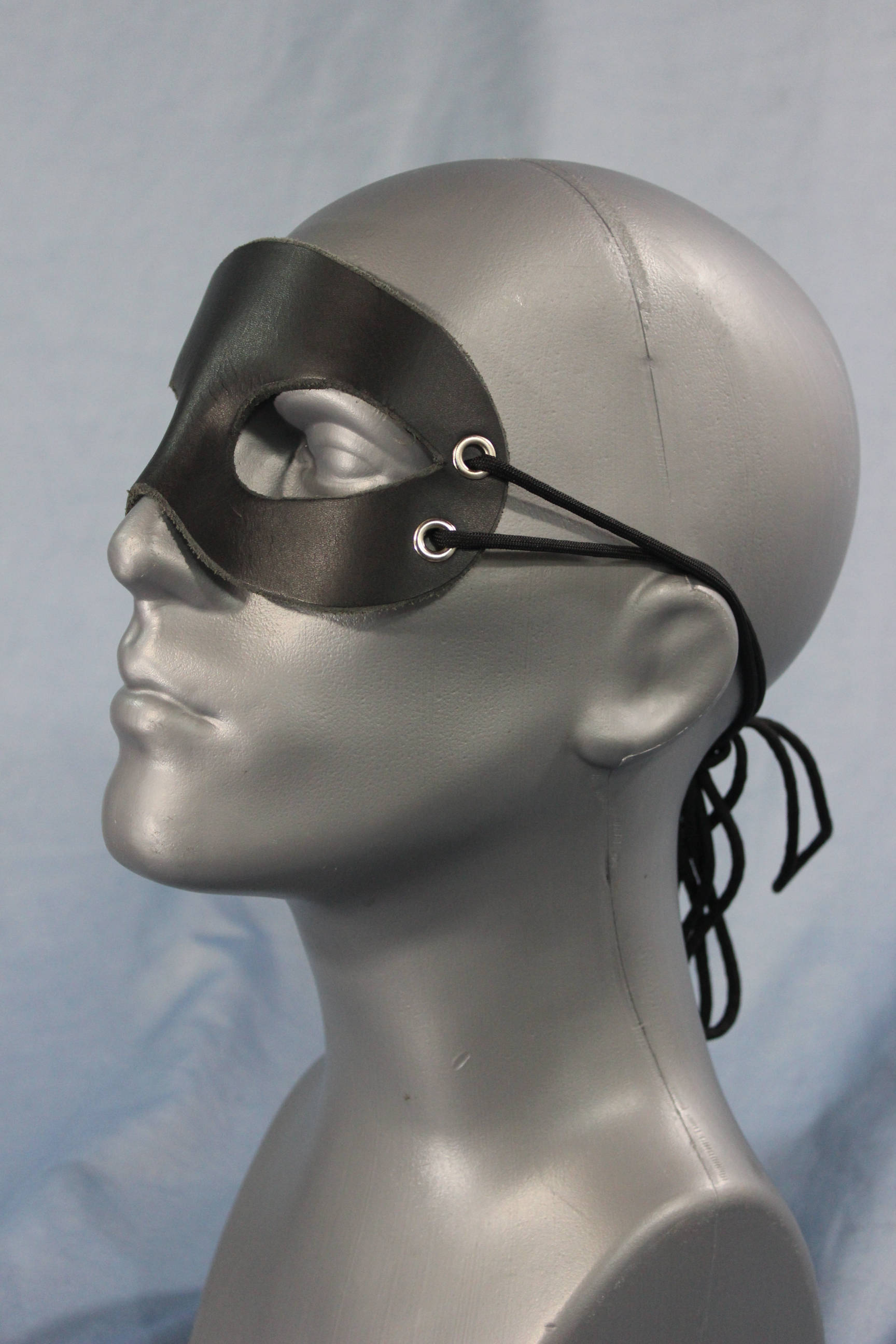 Simple black leather mask