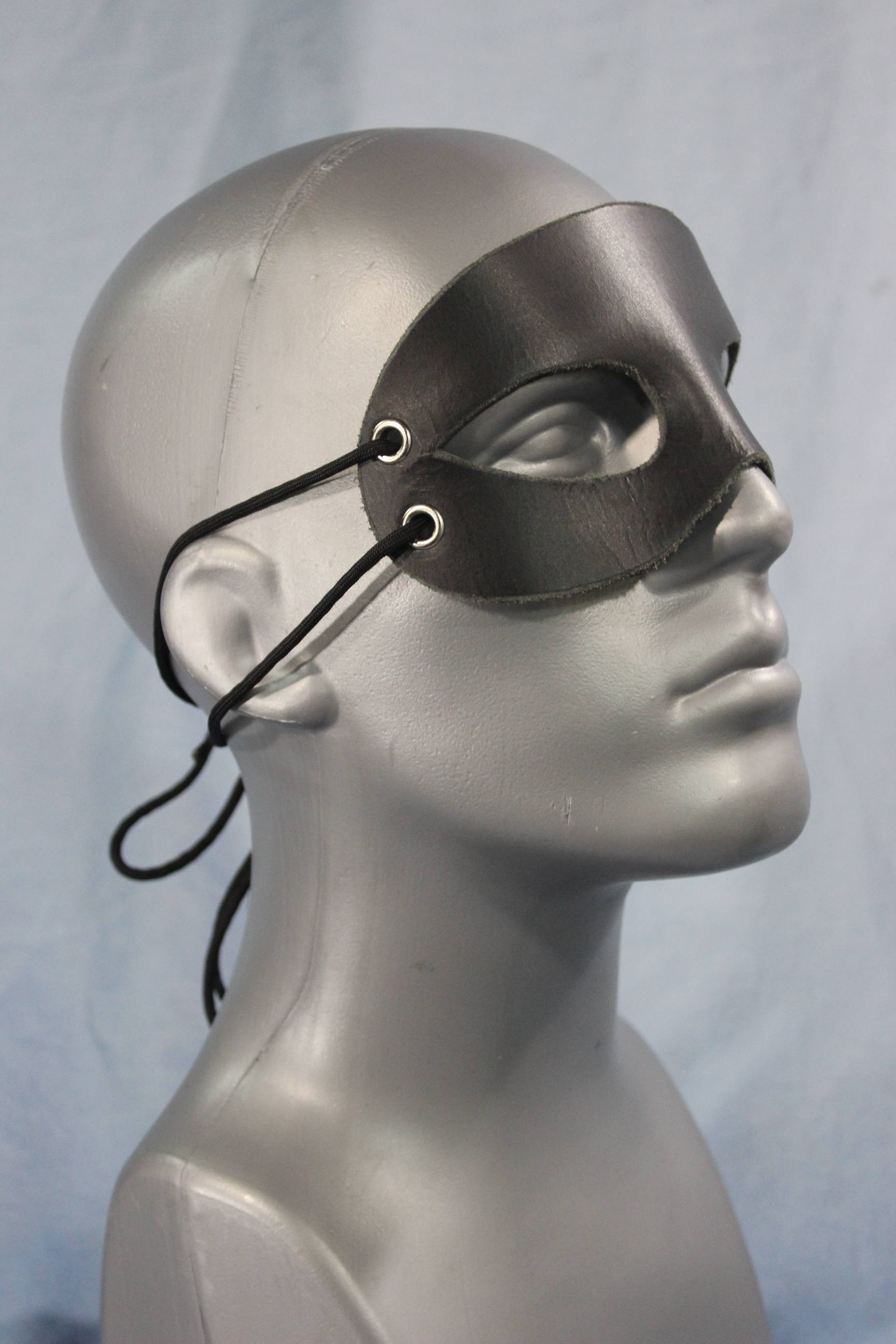 Simple black leather mask