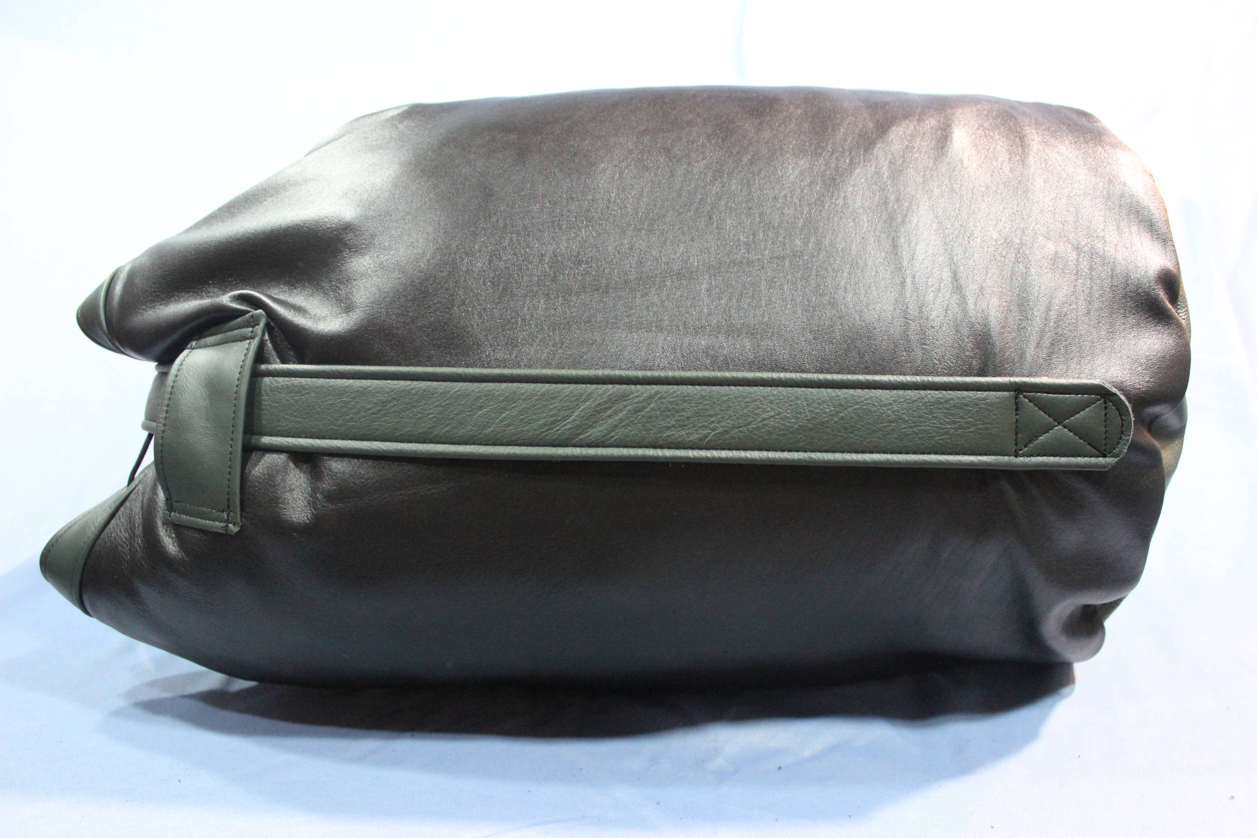 Leather Canister Duffel Bag