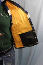 Chalecos de cuero con bandera del orgullo de Chevron