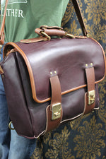 PACKMASTER - Plum Pull-Up Messenger Bag *Limited Edition*