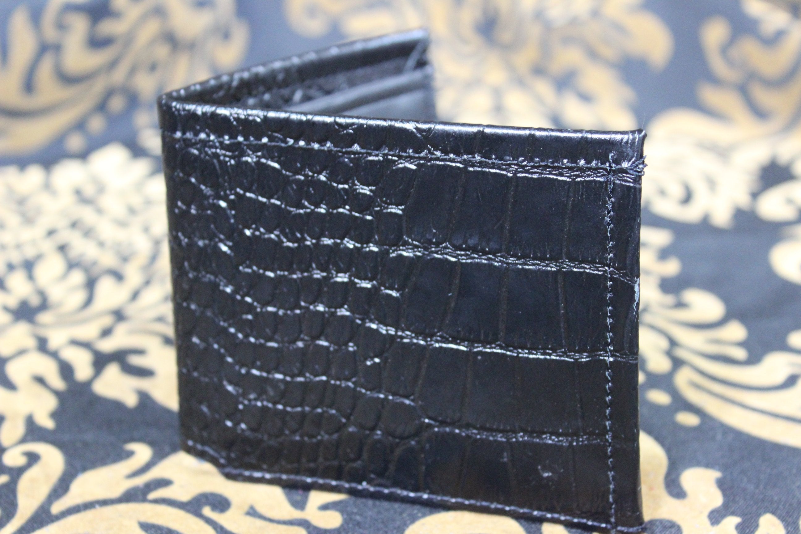 Slimline Crocodile Print Wallet