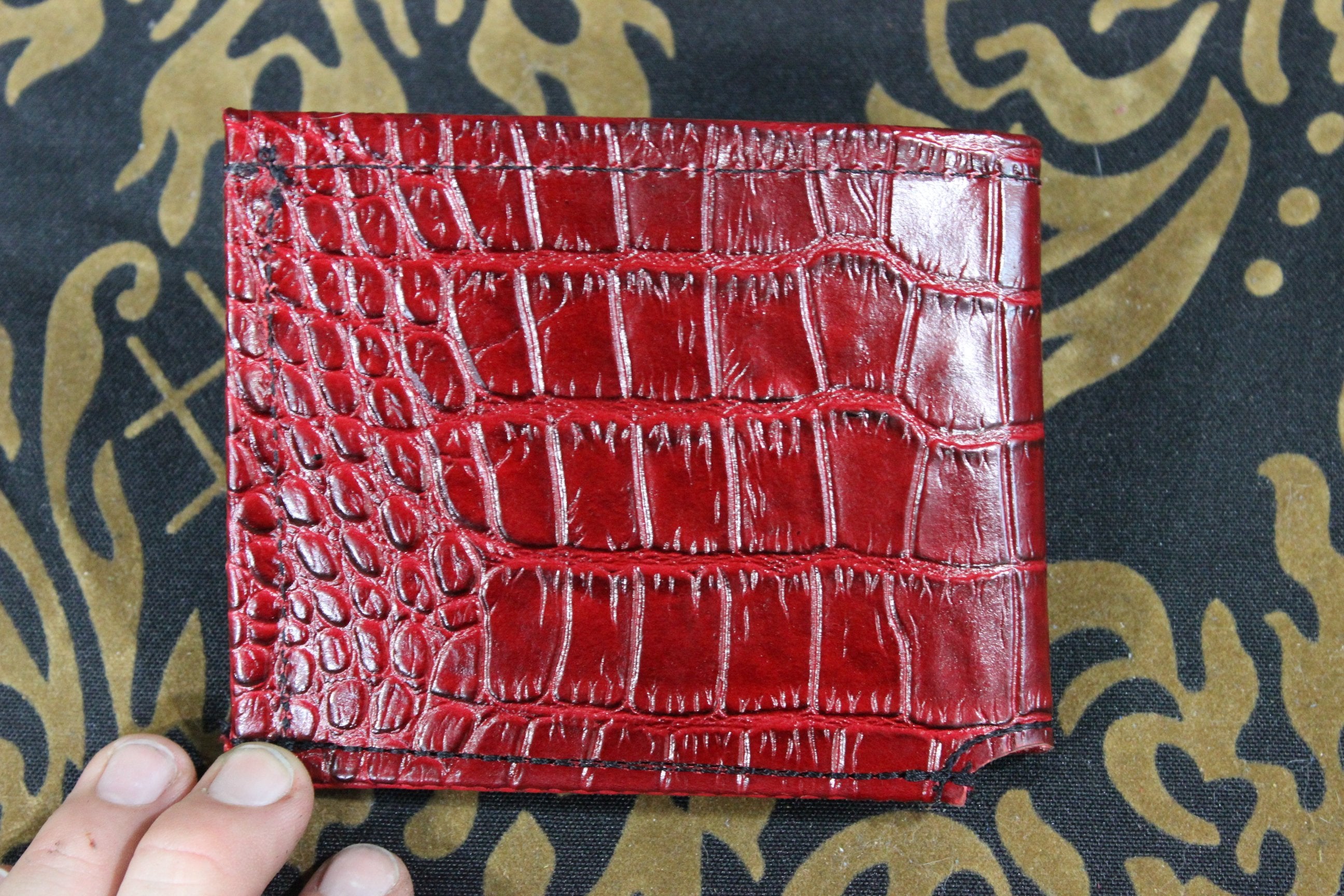 Slimline Crocodile Print Wallet