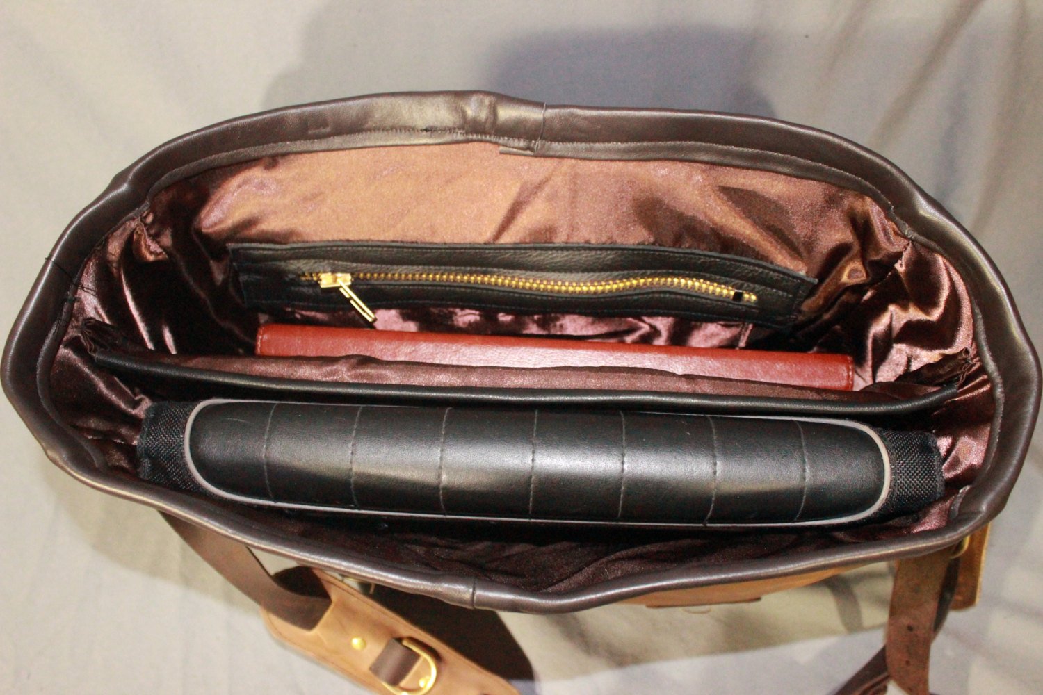 Our Finest Messenger bag! Stone OIL Tanned Leather Hand Made to Last a Lifetime! English Cognac!