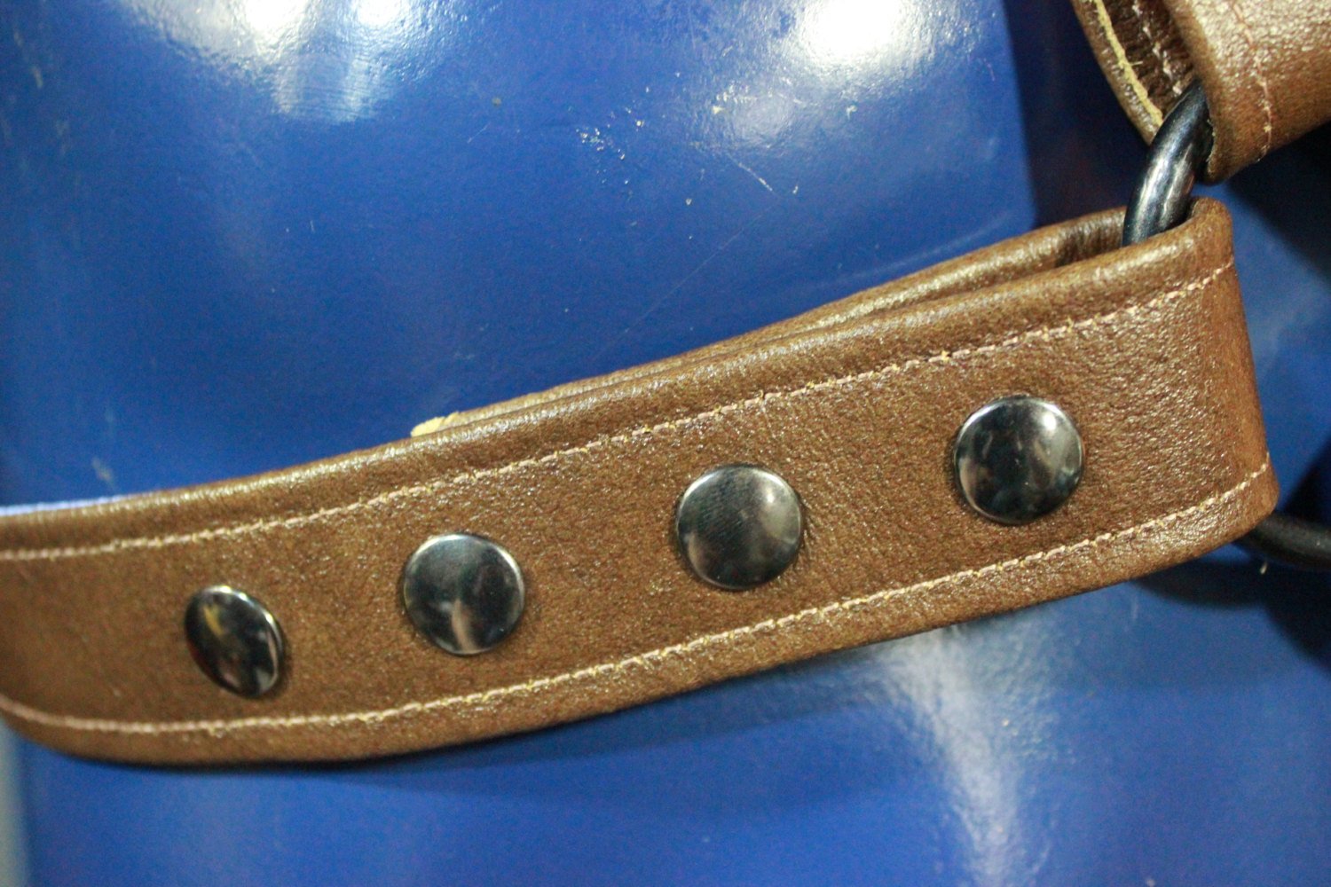 Brown Leather X-Harness, Gunmetal Hardware